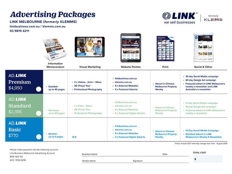 AD.LINK Standard Advertising package